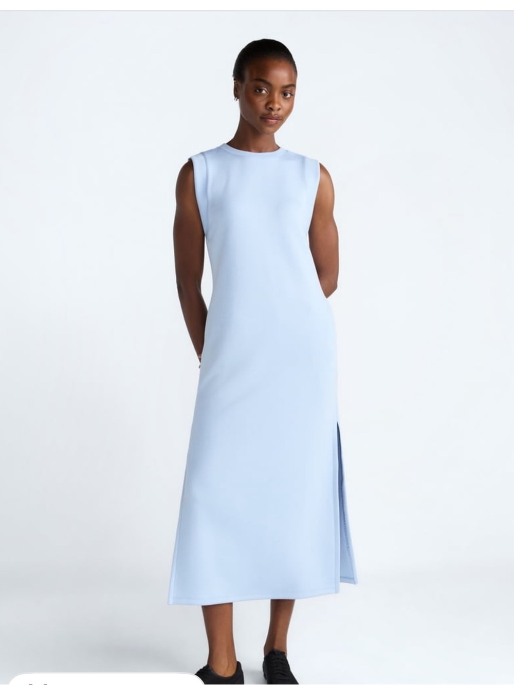 Scoop: women plus size scubaknit sleeveless maxi dress